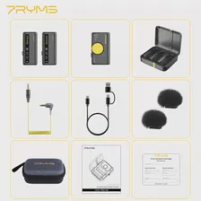 7ryms iRay DW10 мини Двухканальный беспроводной петличный микрофон с шумоподавлением, функции реверберации для смартфона, компьютера, камеры (art.: 3920c44936b13)