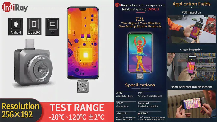 Xinfrared InfiRay Official T2L Thermal Camera for Mobile Phones Infrared Imaging Night Vision New