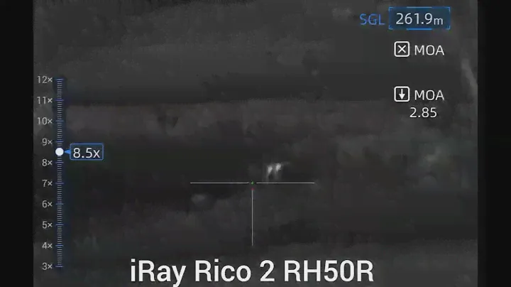 iRay Rico 2 RH50R точен изстрел на 260м в движение по малък хищник